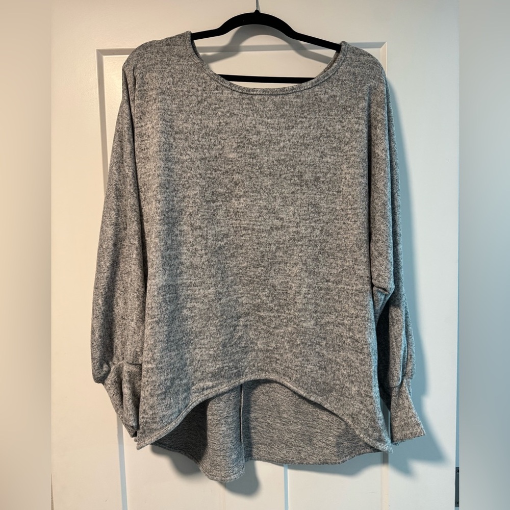 Homie Heather Gray Knit Top
